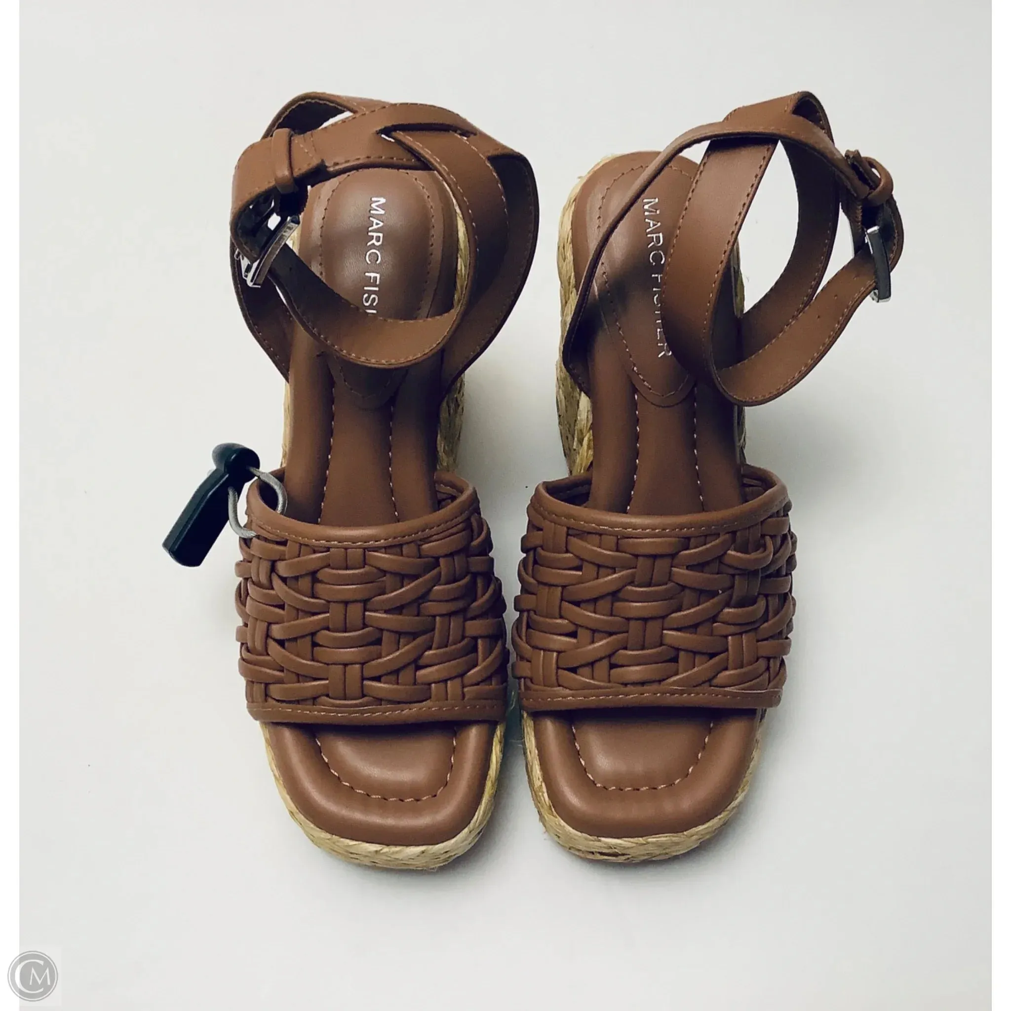 Sandals Heels Wedge By Marc Fisher In Brown, Size: 6 marc-fisher