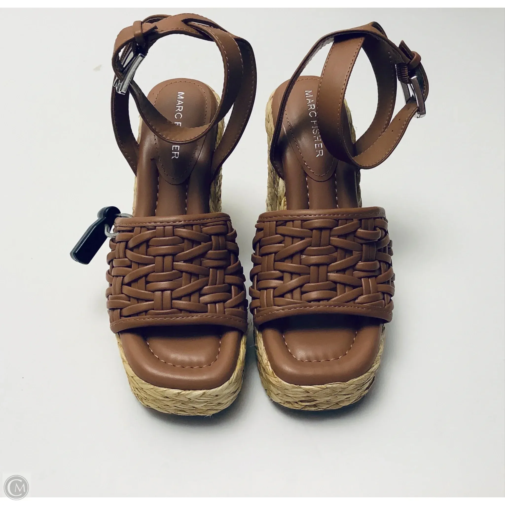 Sandals Heels Wedge By Marc Fisher In Brown, Size: 6 marc-fisher