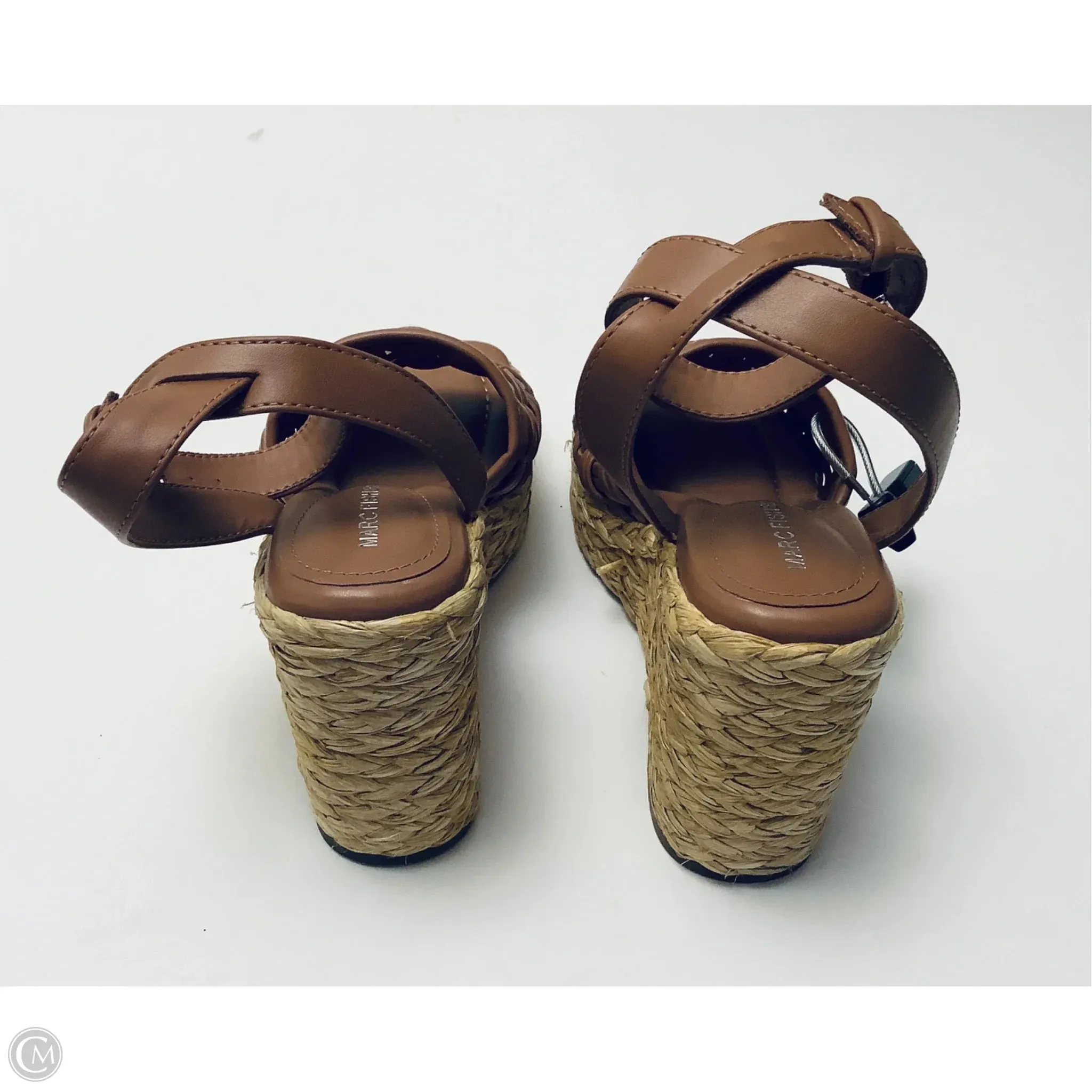 Sandals Heels Wedge By Marc Fisher In Brown, Size: 6 marc-fisher