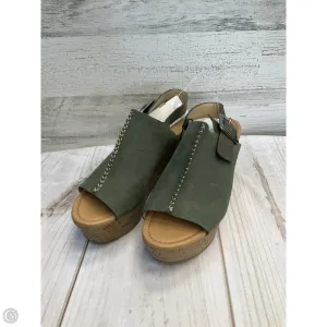 Sandals Heels Wedge By Marc Fisher In Green, Size: 8 marc-fisher