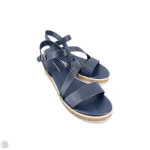 Sandals Heels Wedge By Marc Fisher In Navy, Size: 8 marc-fisher