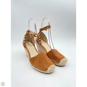 Sandals Heels Wedge By Marc Fisher In Tan, Size: 9 marc-fisher