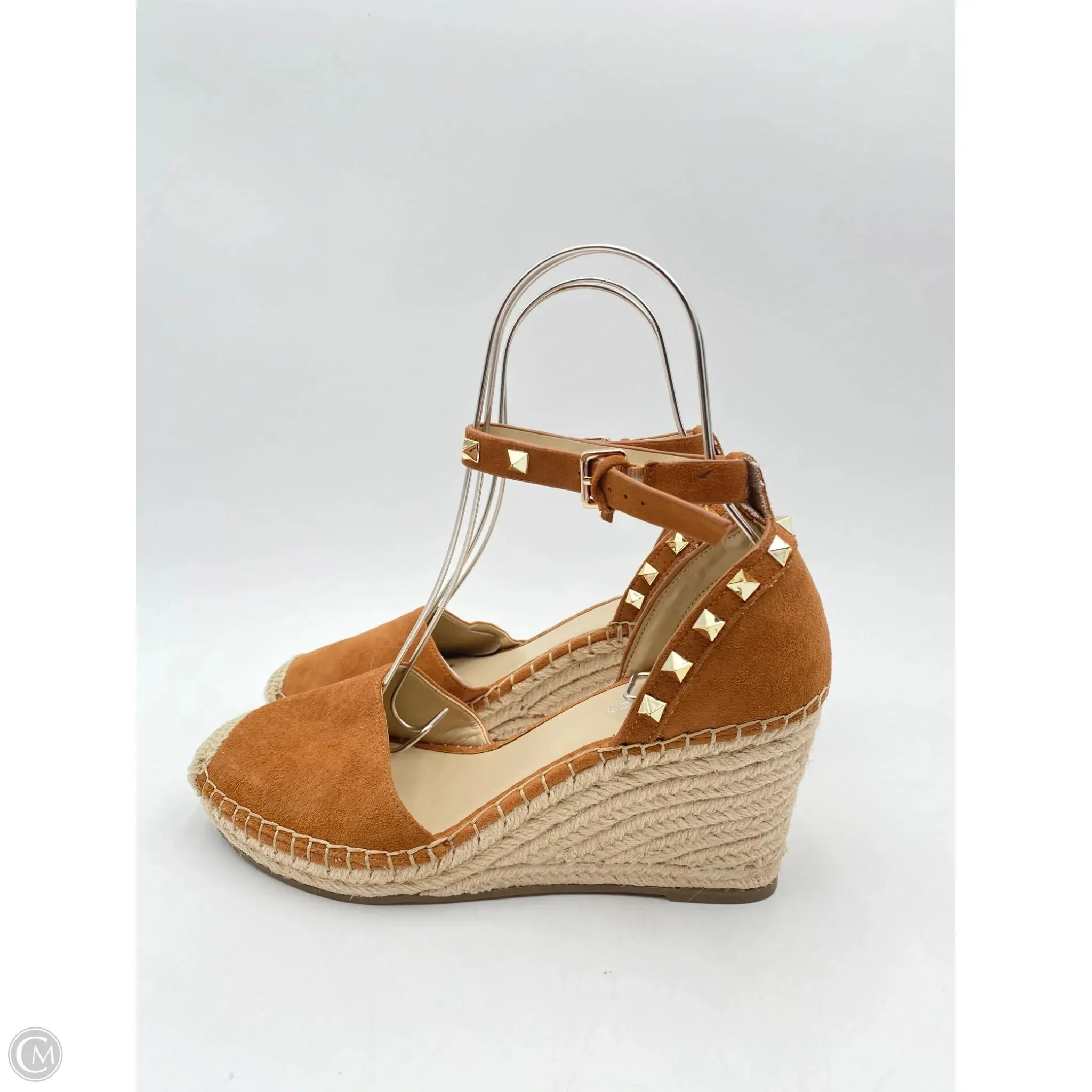 Sandals Heels Wedge By Marc Fisher In Tan, Size: 9