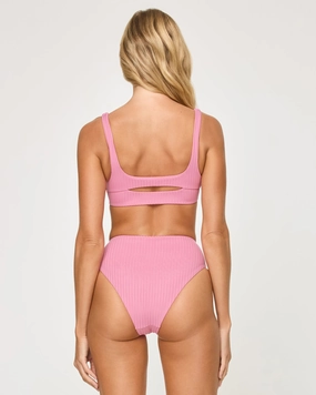 Savannah Bikini Bottom - Fleur ruched bikini bottoms, hipster swimwear bottoms