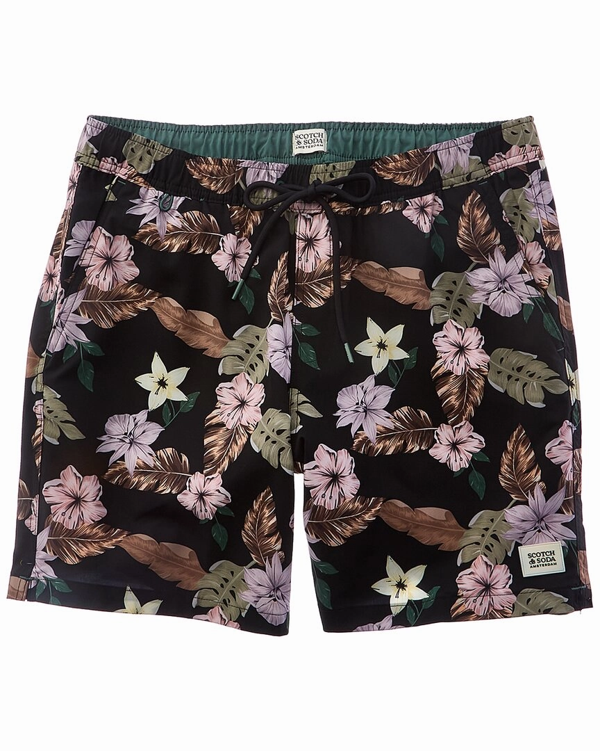 Scotch & Soda Nostalgia Floral Swim Trunk mens full coverage swimwear, stylish mens swim trunks
