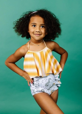 Sea-Haw | Mini Down in Front Ruffle Bottoms toddler girl swimwear, summer swimwear for girls