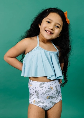 Sea-Haw | Mini High-Waisted Bottoms toddler girl swimwear, summer swimwear for girls