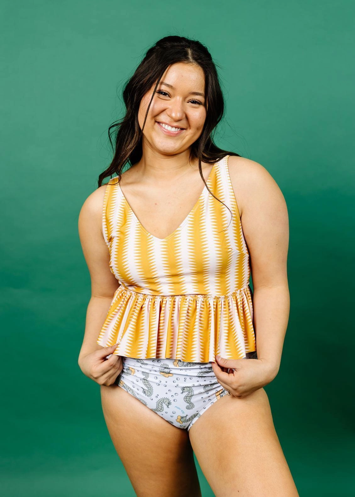 Sea-Haw | Ruched Bottoms 2.0 elastic waistband swim bottoms, mix-and-match bikini bottoms
