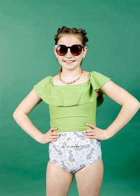 Sea-Haw | Youth Mid-Ruffle Bottoms toddler girl swimwear, summer swimwear for girls