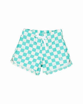 Seaesta Surf x Peanuts Checkerboard Boardshorts boys swimwear sets, boys swim trunks