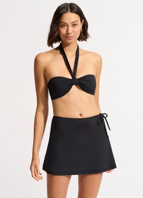 Seafolly Collective A-Line Skirt - Black modern womens swimwear, one piece swimsuits women