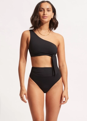 Seafolly Collective High Cut Rio - Black flattering swimwear women, comfortable swimwear for women