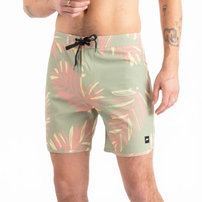 Seasons Boardshort In Green Tea mens full coverage swimwear, stylish mens swim trunks