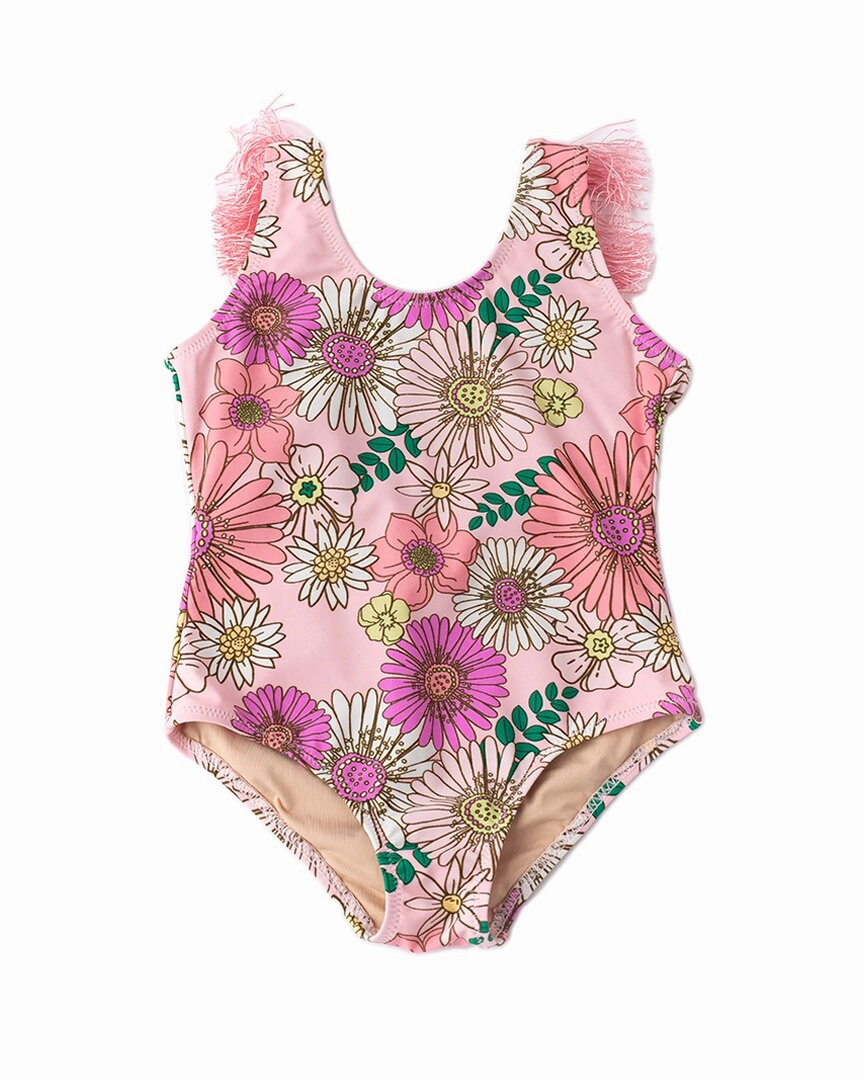 Shade Critters Retro Blossom Fringe Back Swimsuit stylish teen girl swimsuits, teen girls swimwear sets