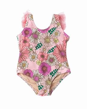 Shade Critters Retro Blossom Fringe Back Swimsuit stylish teen girl swimsuits, teen girls swimwear sets