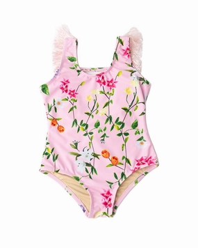 Shade Critters Wildflowers Fringe Back Swimsuit stylish teen girl swimsuits, teen girls swimwear sets