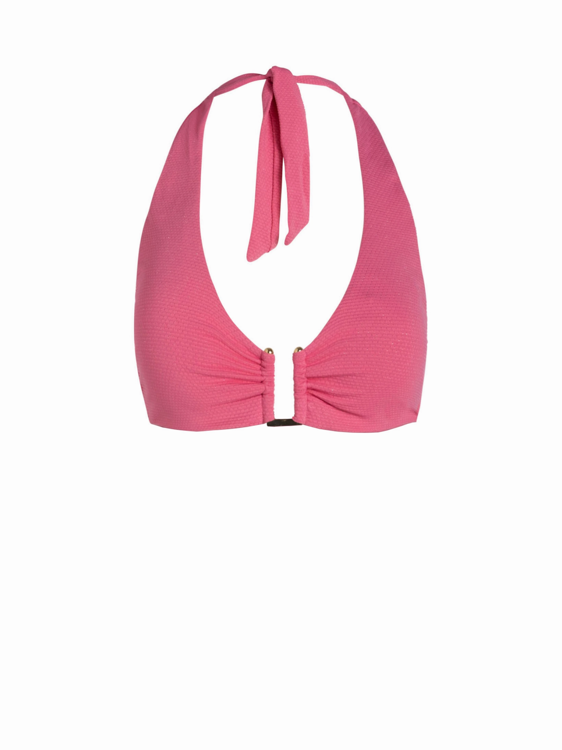 Shana Top In Hibiscus Metallic strapless swimwear tops, lightweight swim tops