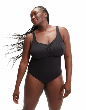Shaping AquaNite Swimsuit - Black/Plus Size minimalistic swimsuits women, sleek swimwear styles