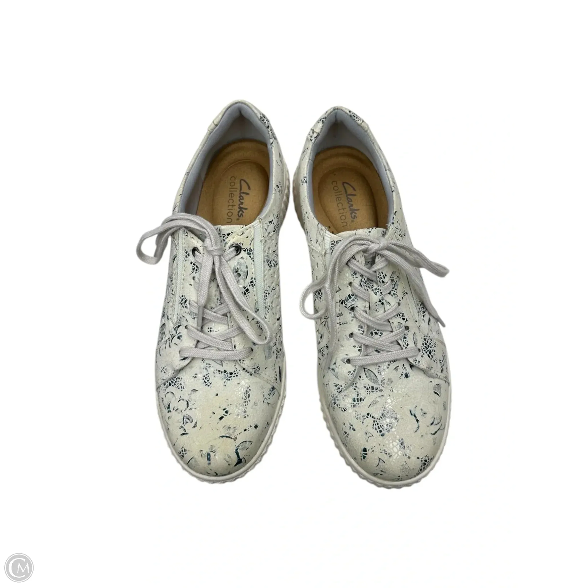 Shoes Athletic By Clarks In Blue & Cream, Size: 7.5 clarks