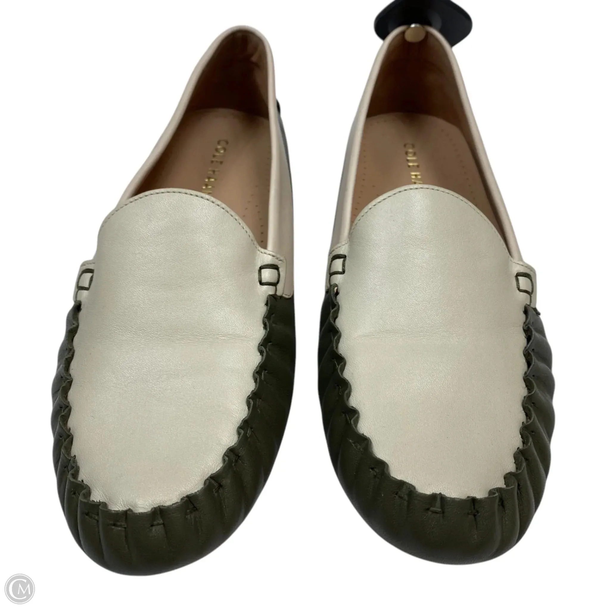 Shoes Designer By Cole-haan In Cream & Green, Size: 8.5 cole haan