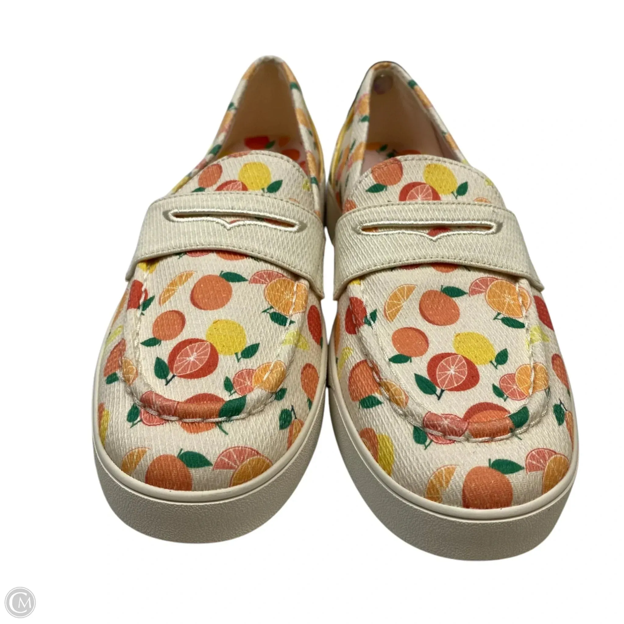 Shoes Designer By Cole-haan In Cream & Orange, Size: 8 cole haan
