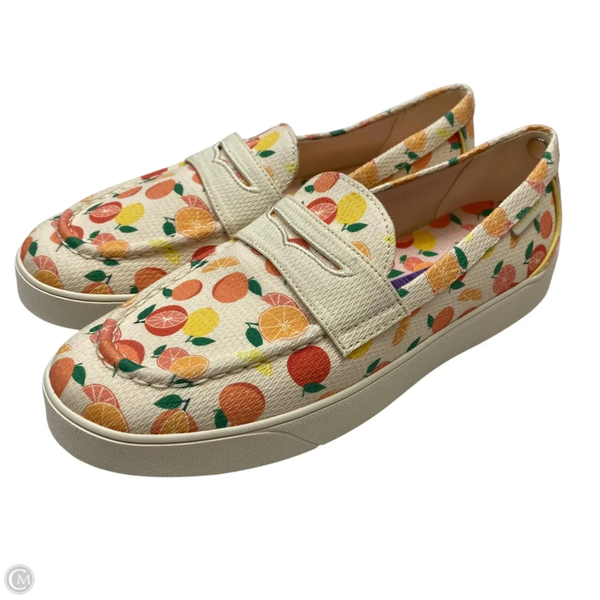 Shoes Designer By Cole-haan In Cream & Orange, Size: 8 cole haan