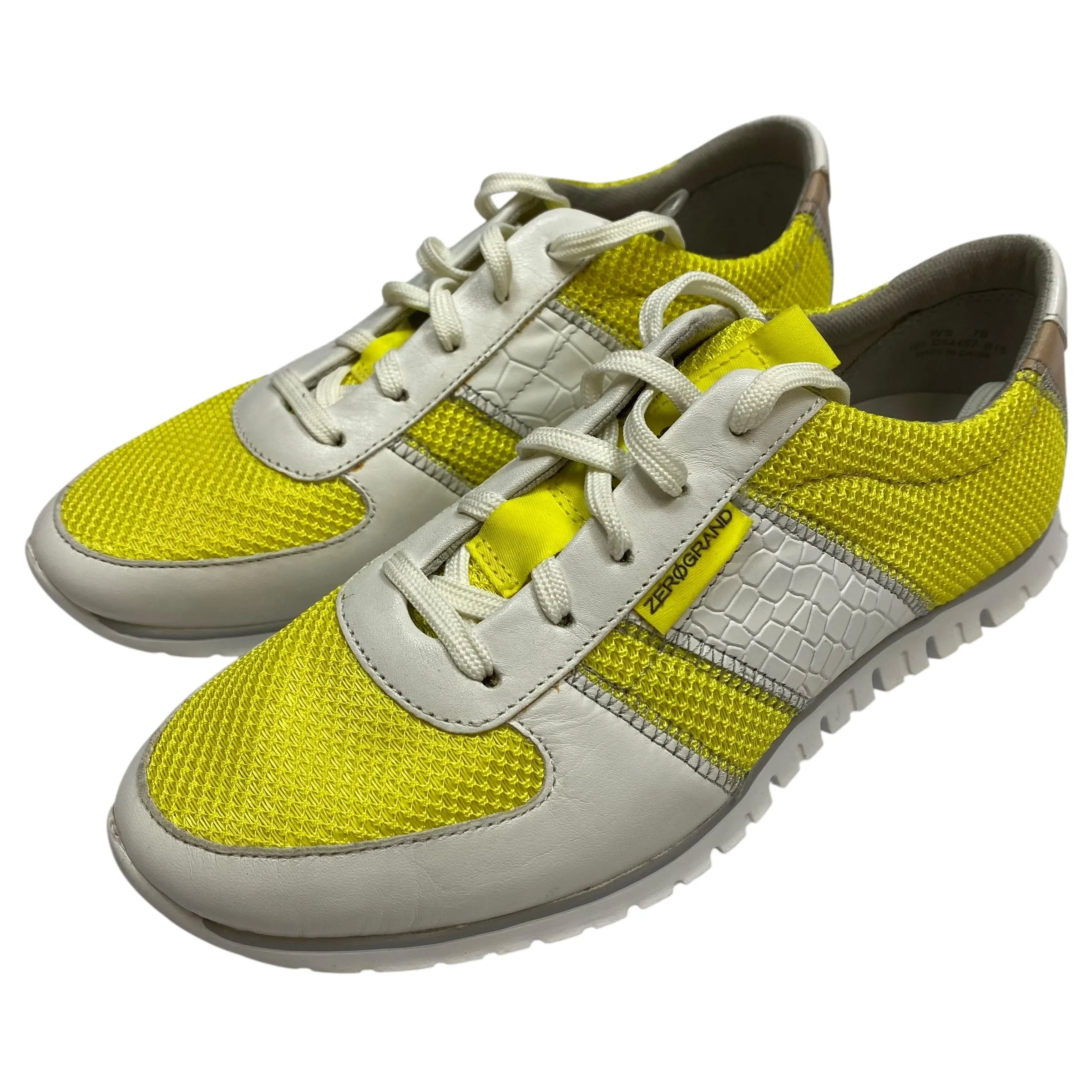 Shoes Designer By Cole-haan In White & Yellow, Size: 7 cole haan