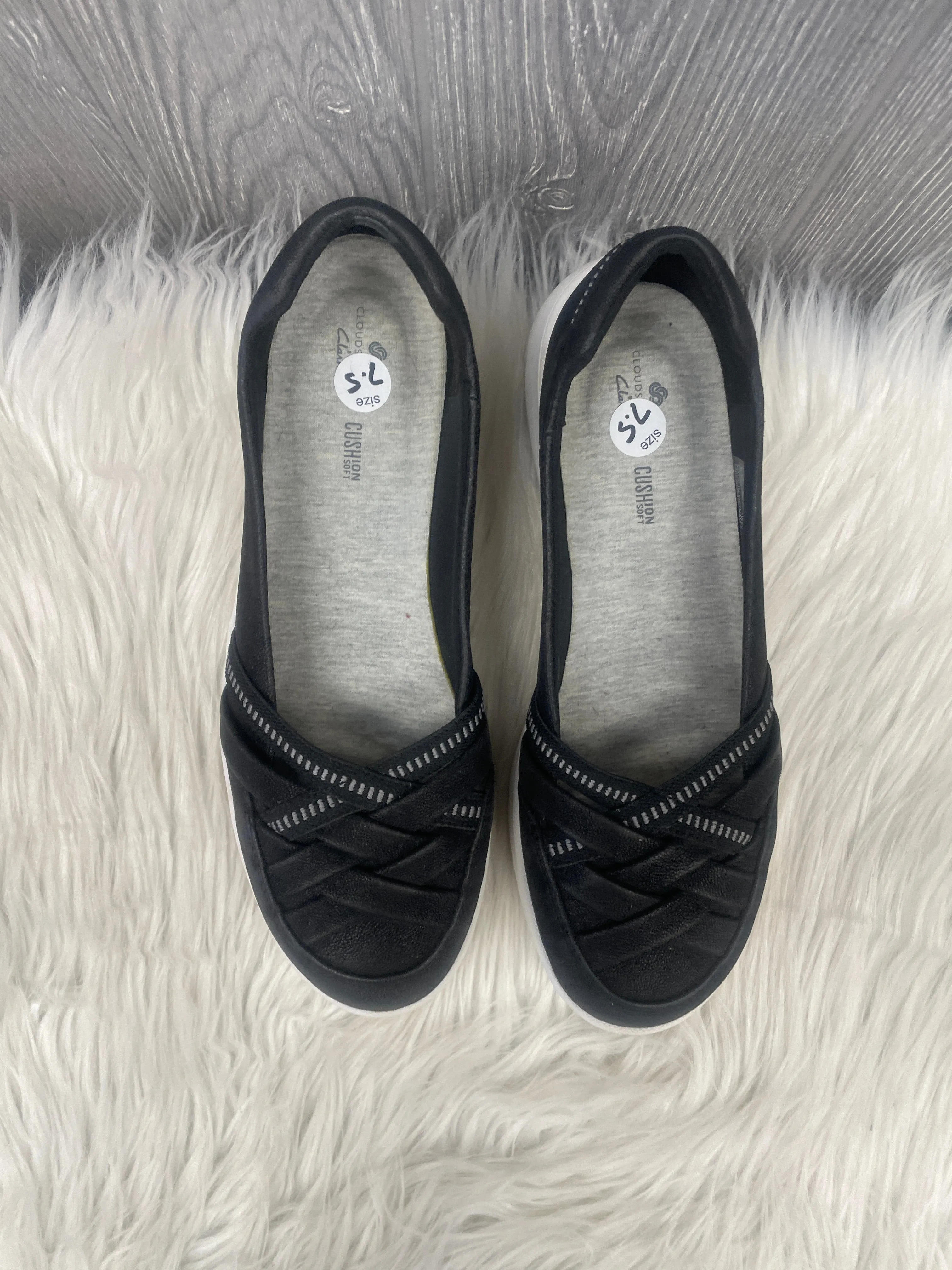 Shoes Flats By Clarks In Black, Size: 7.5 clarks