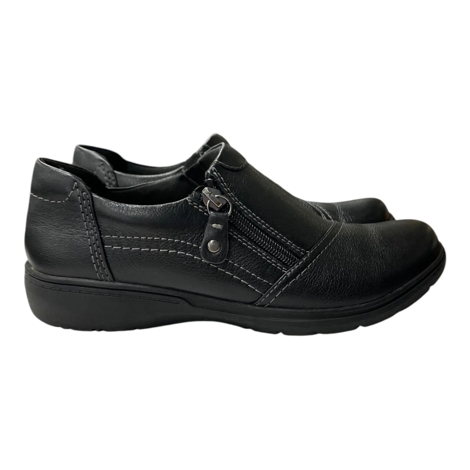 Shoes Flats By Clarks In Black, Size:9 clarks