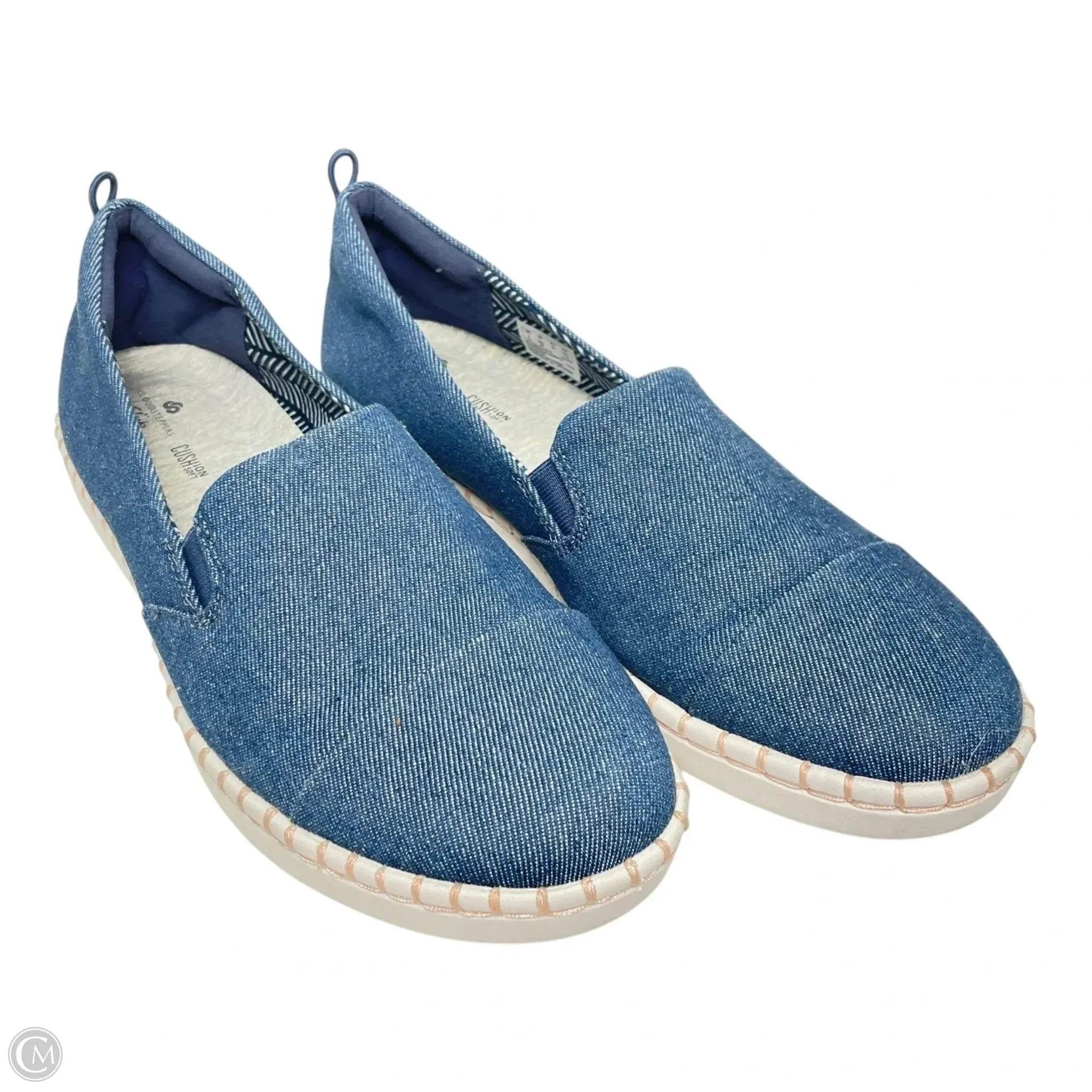 Shoes Flats By Clarks In Blue Denim, Size: 9.5 clarks