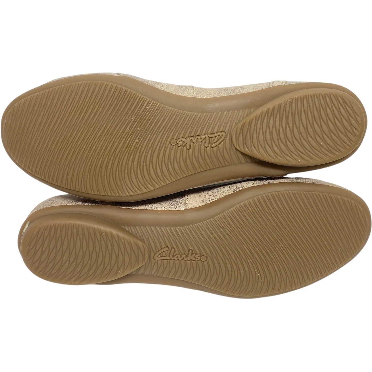Shoes Flats By Clarks In Gold, Size: 7 clarks