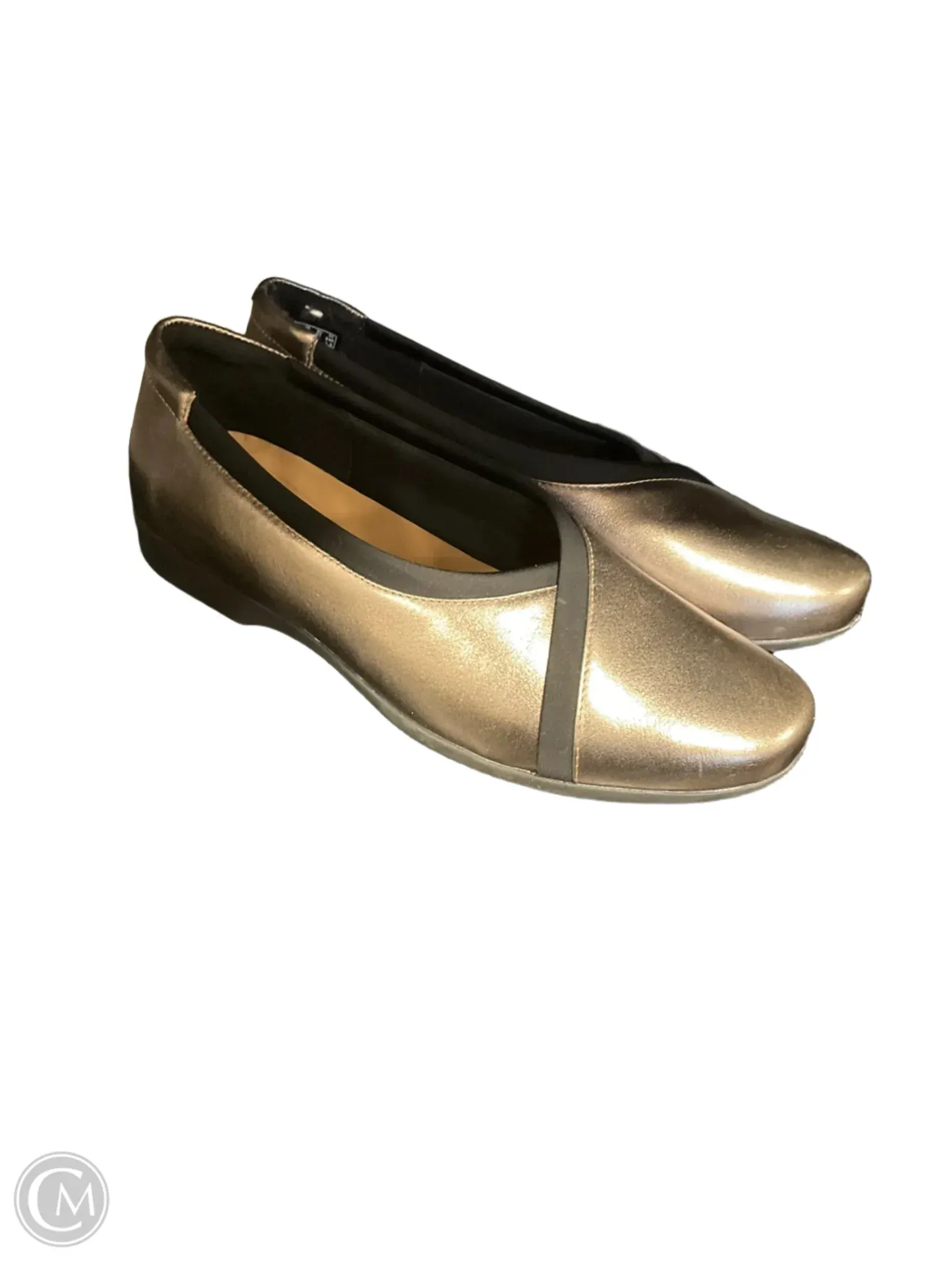 Shoes Flats By Clarks In Gold, Size: 8 clarks