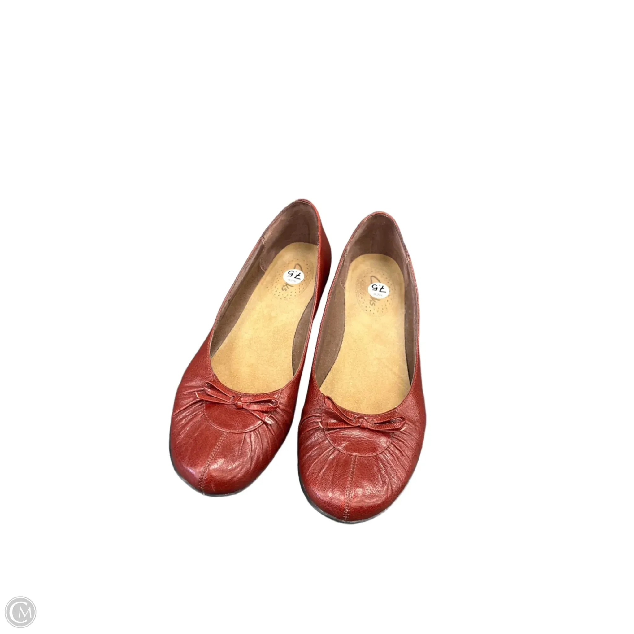 Shoes Flats By Clarks In Red, Size: 7.5 clarks