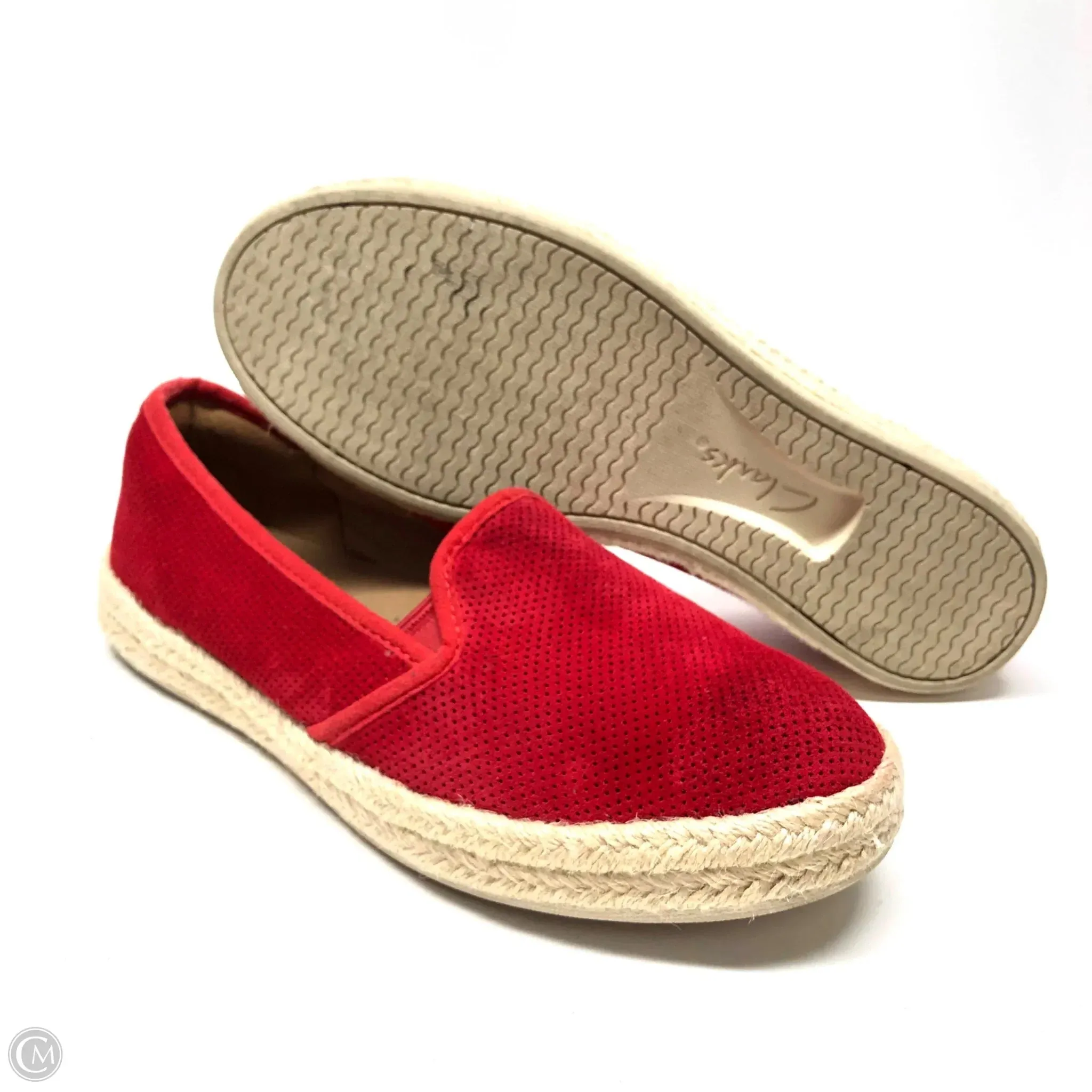 Shoes Flats By Clarks In Red, Size: 8 clarks