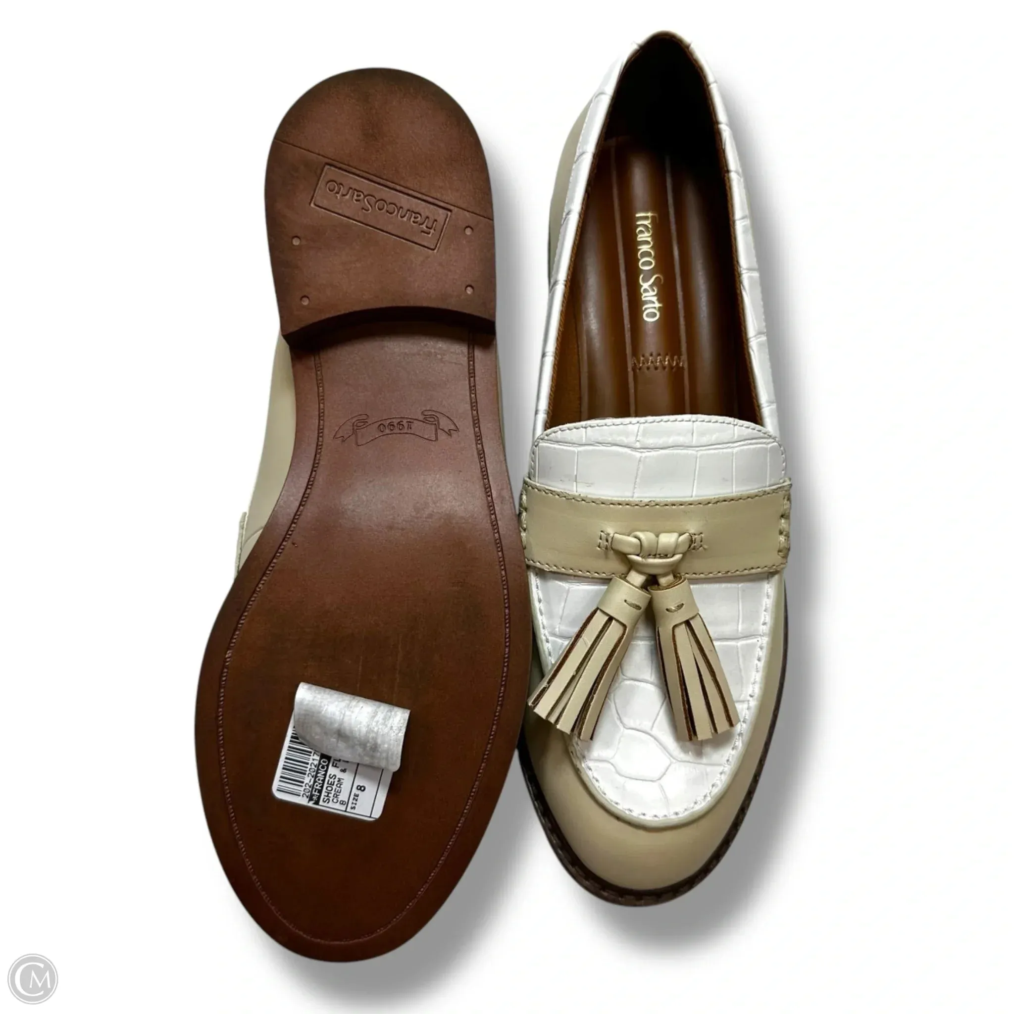 Shoes Flats By Franco Sarto In Cream & White, Size: 8 franco sarto