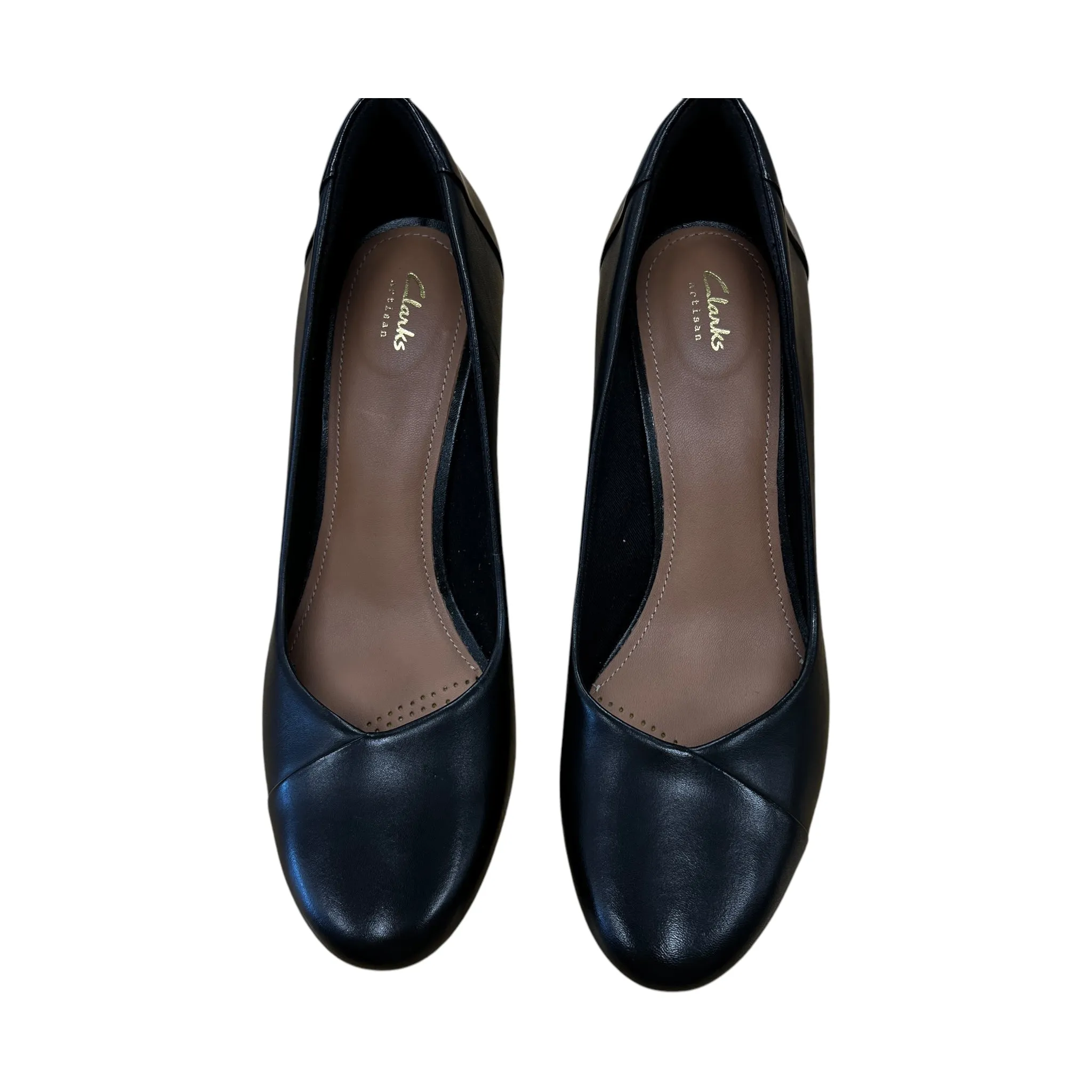 Shoes Heels Block By Clarks In Black, Size:8.5 clarks