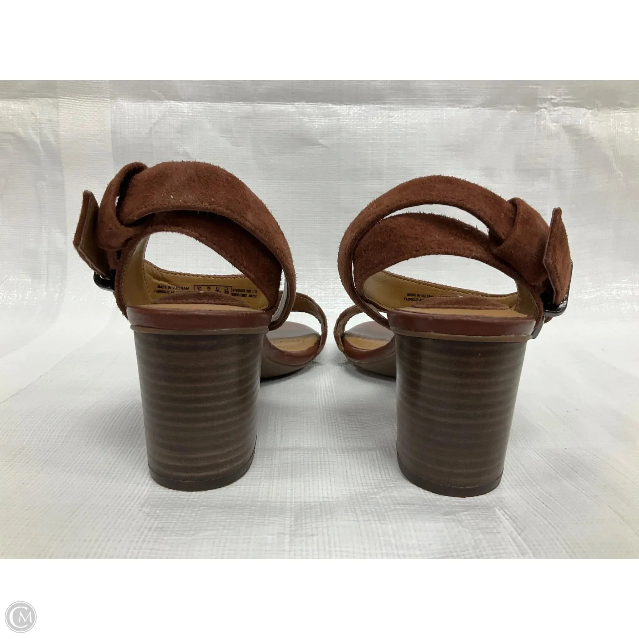 Shoes Heels Block By Clarks In Brown, Size: 7 clarks