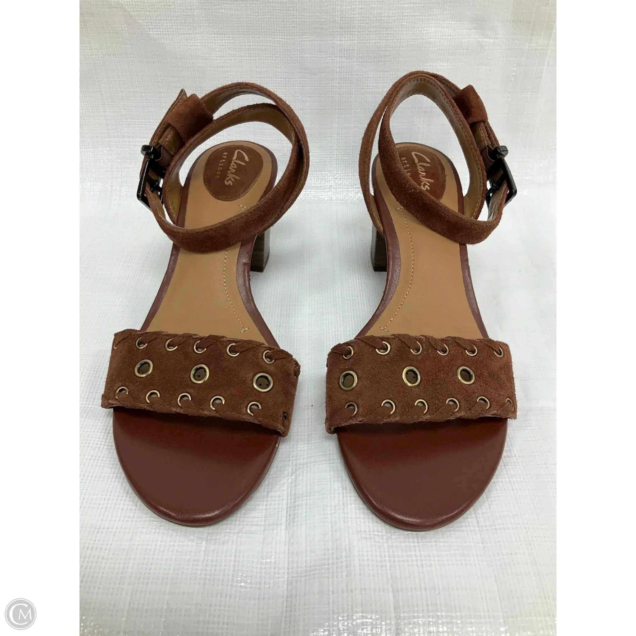 Shoes Heels Block By Clarks In Brown, Size: 7 clarks