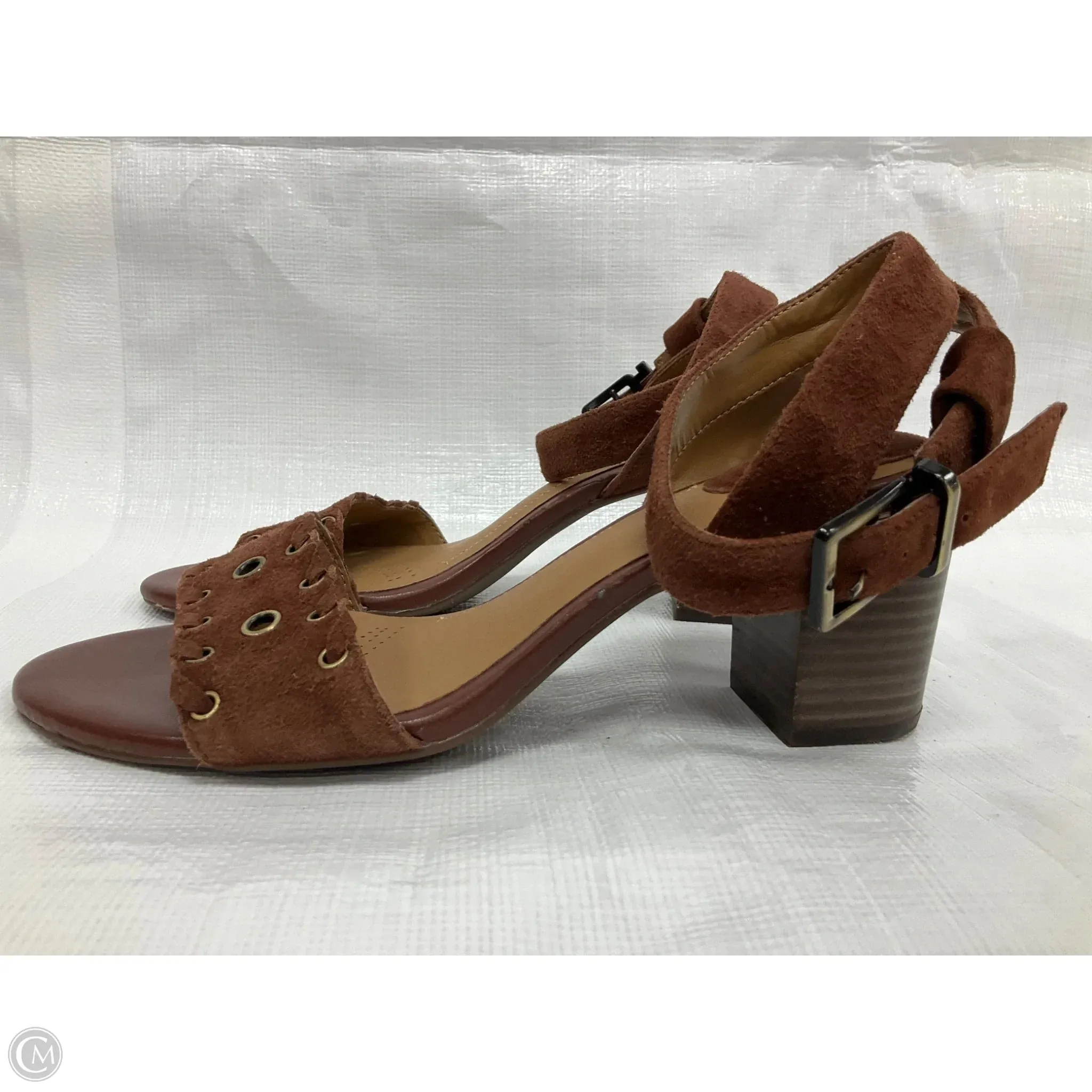 Shoes Heels Block By Clarks In Brown, Size: 7 clarks