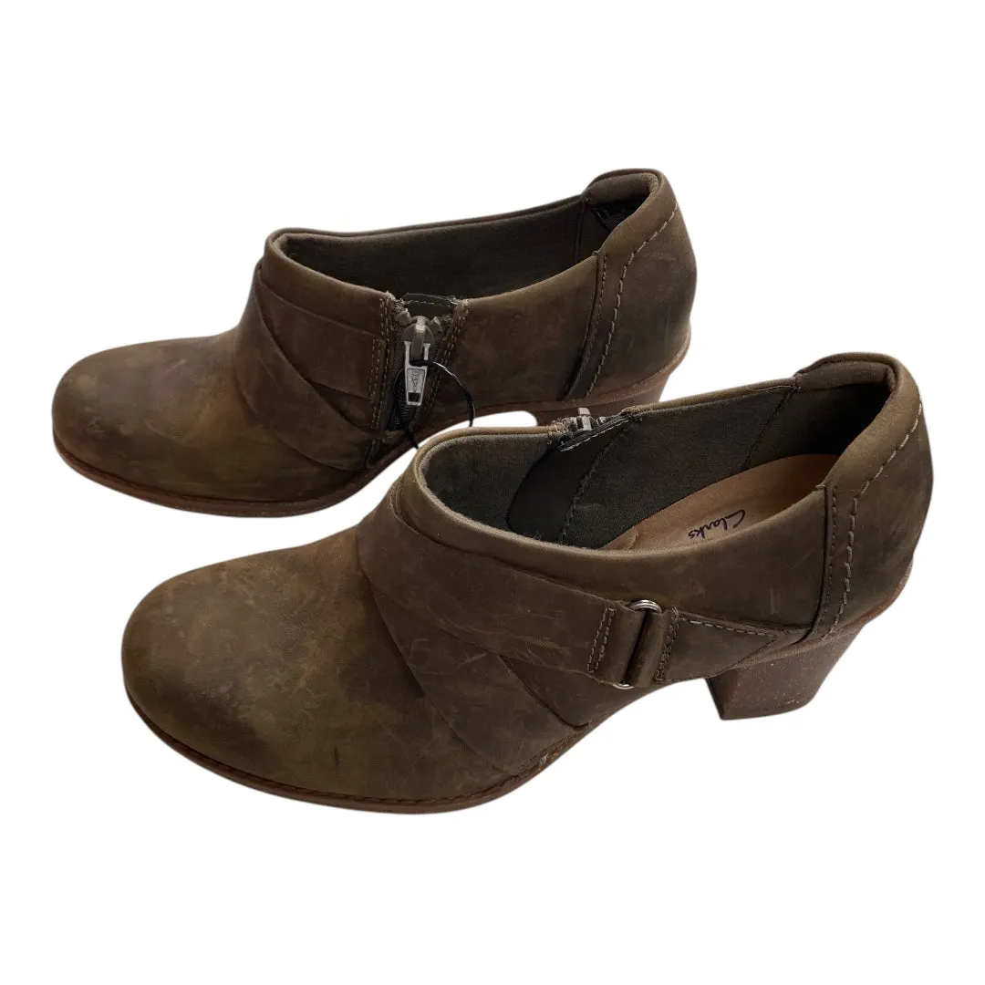 Shoes Heels Block By Clarks In Brown, Size: 7.5 clarks