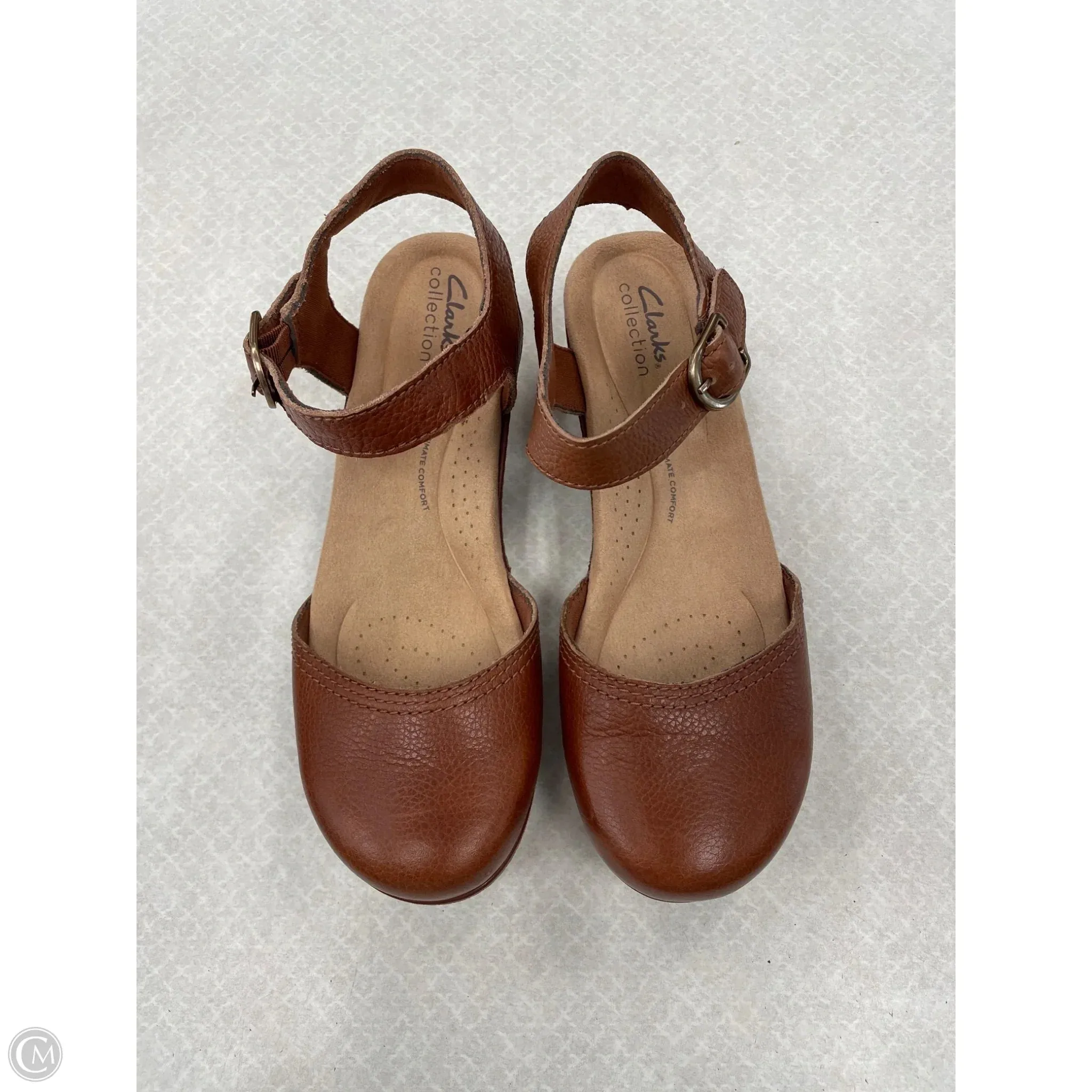 Shoes Heels Block By Clarks In Brown, Size: 8.5 clarks