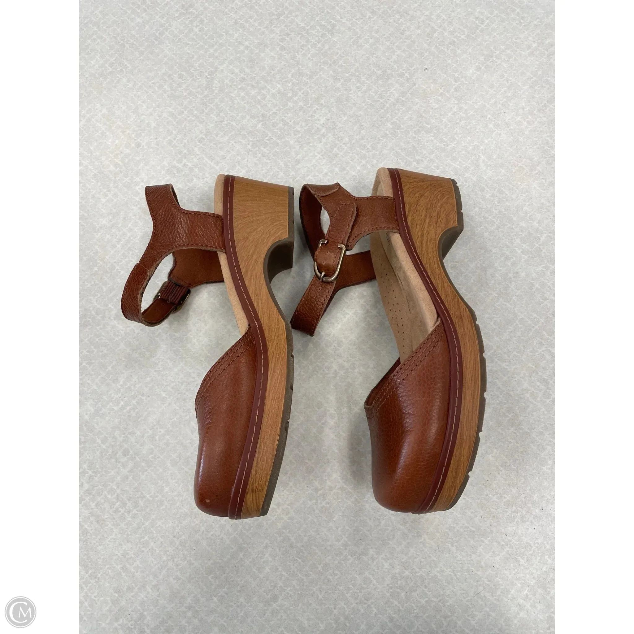 Shoes Heels Block By Clarks In Brown, Size: 8.5 clarks