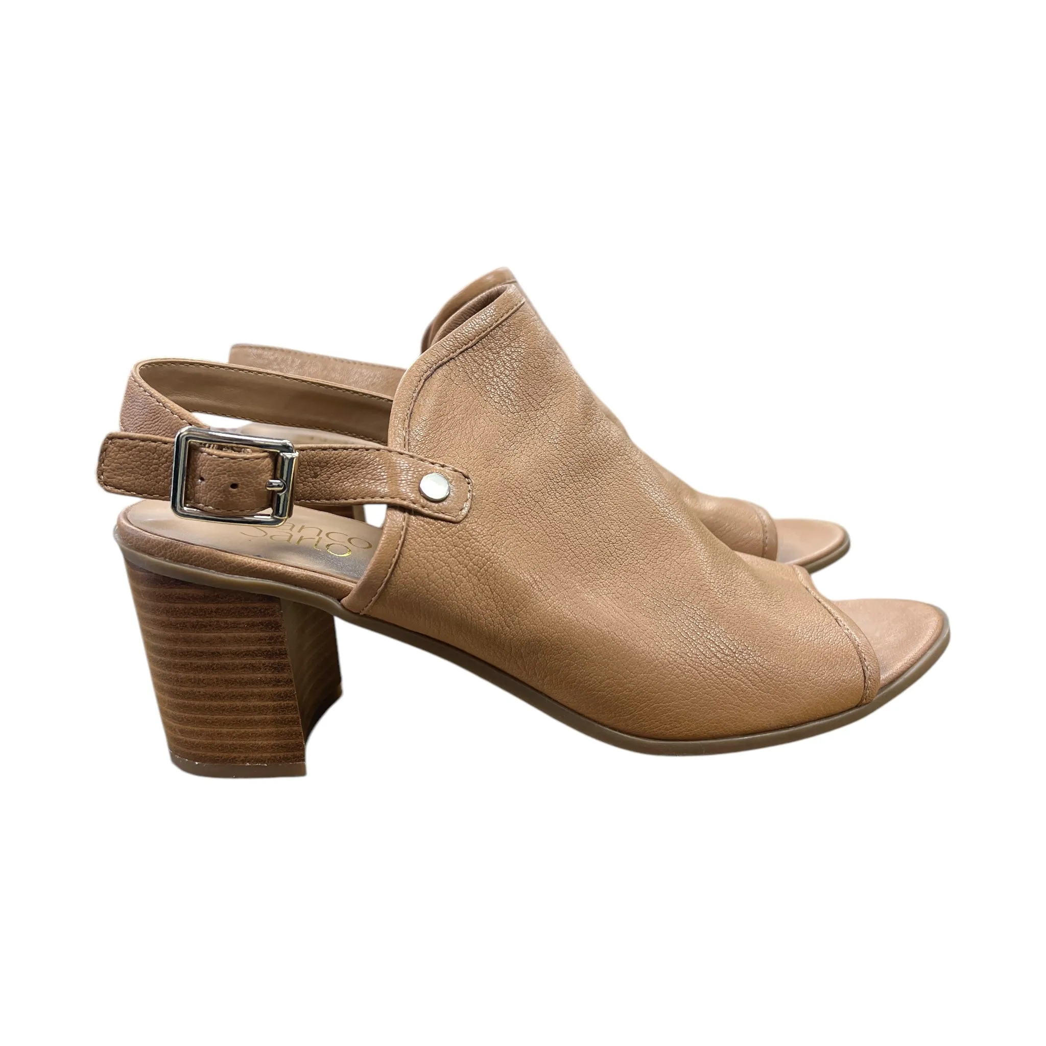 Shoes Heels Block By Franco Sarto In Brown, Size:11 franco sarto