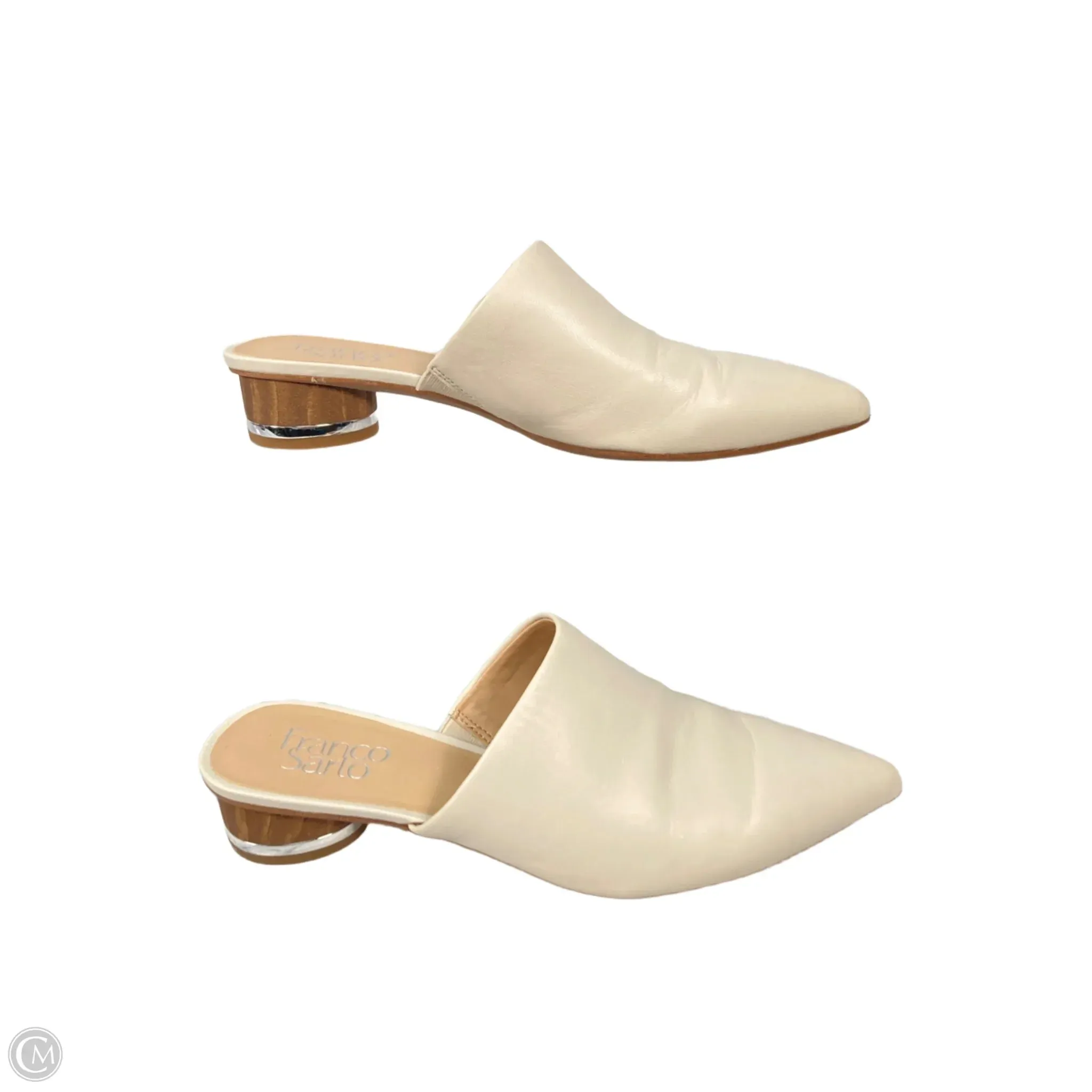 Shoes Heels Block By Franco Sarto In Cream, Size: 7 franco sarto