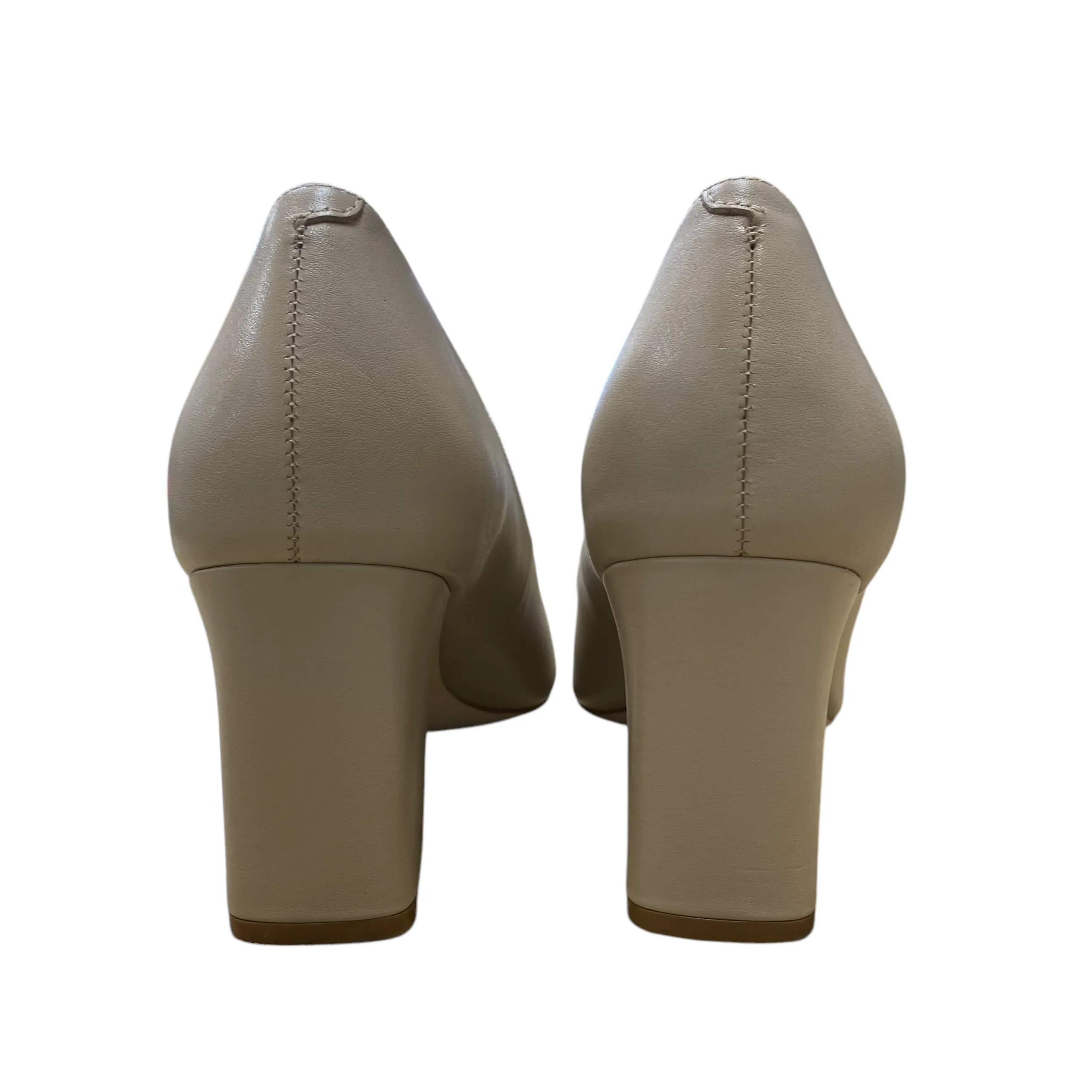 Shoes Heels Block By Marc Fisher In Beige, Size:8