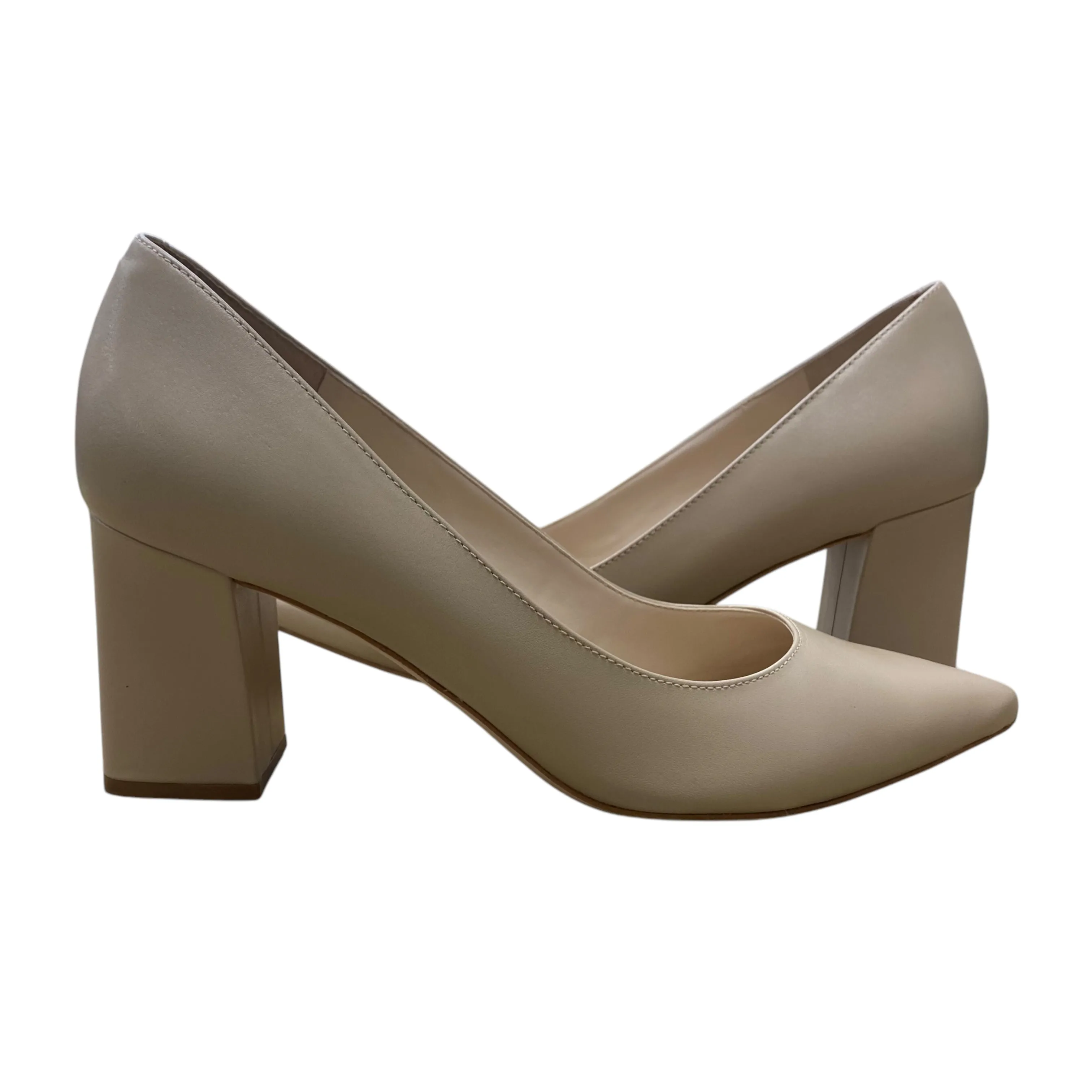 Shoes Heels Block By Marc Fisher In Beige, Size:8
