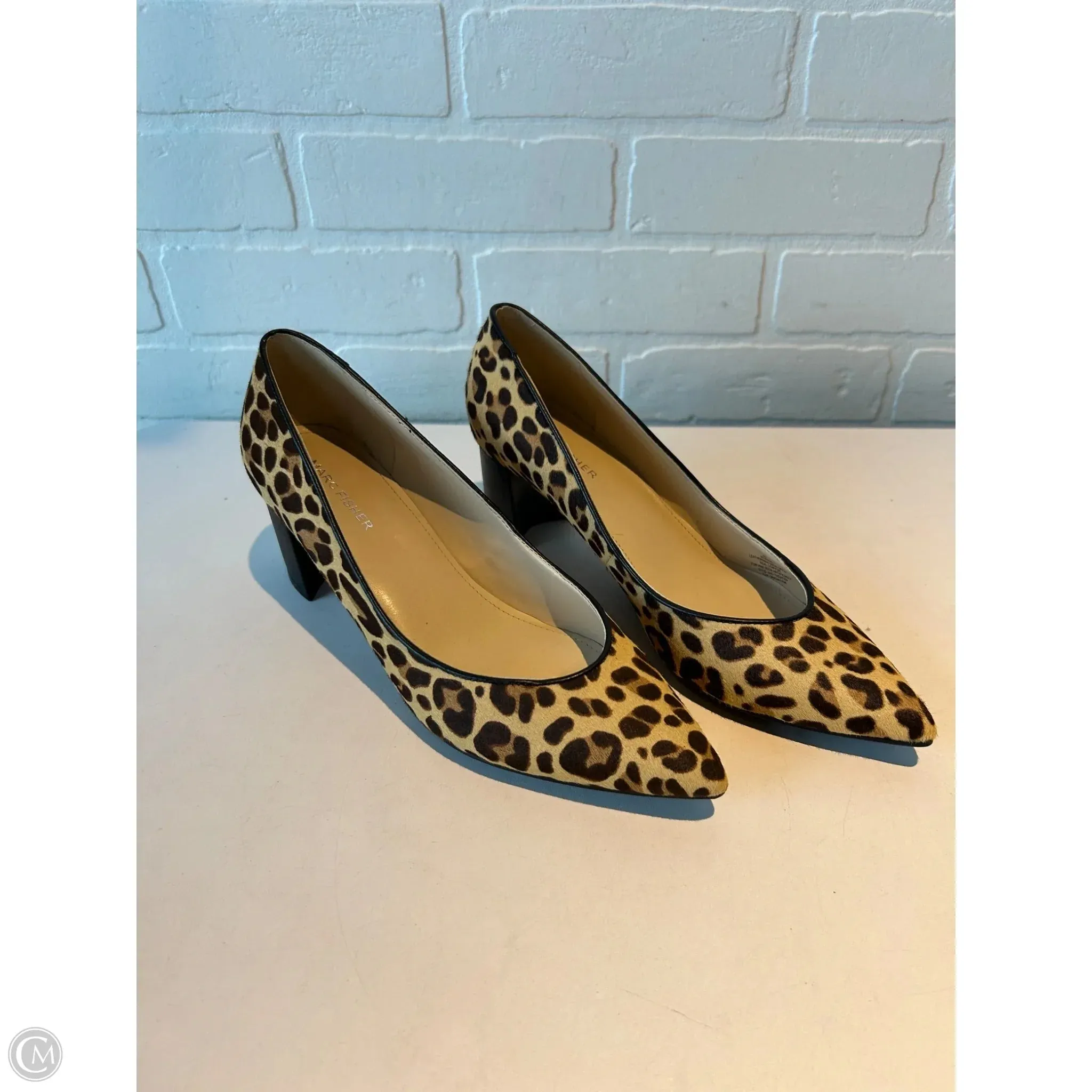 Shoes Heels Block By Marc Fisher In Brown & Cream, Size: 8 marc-fisher
