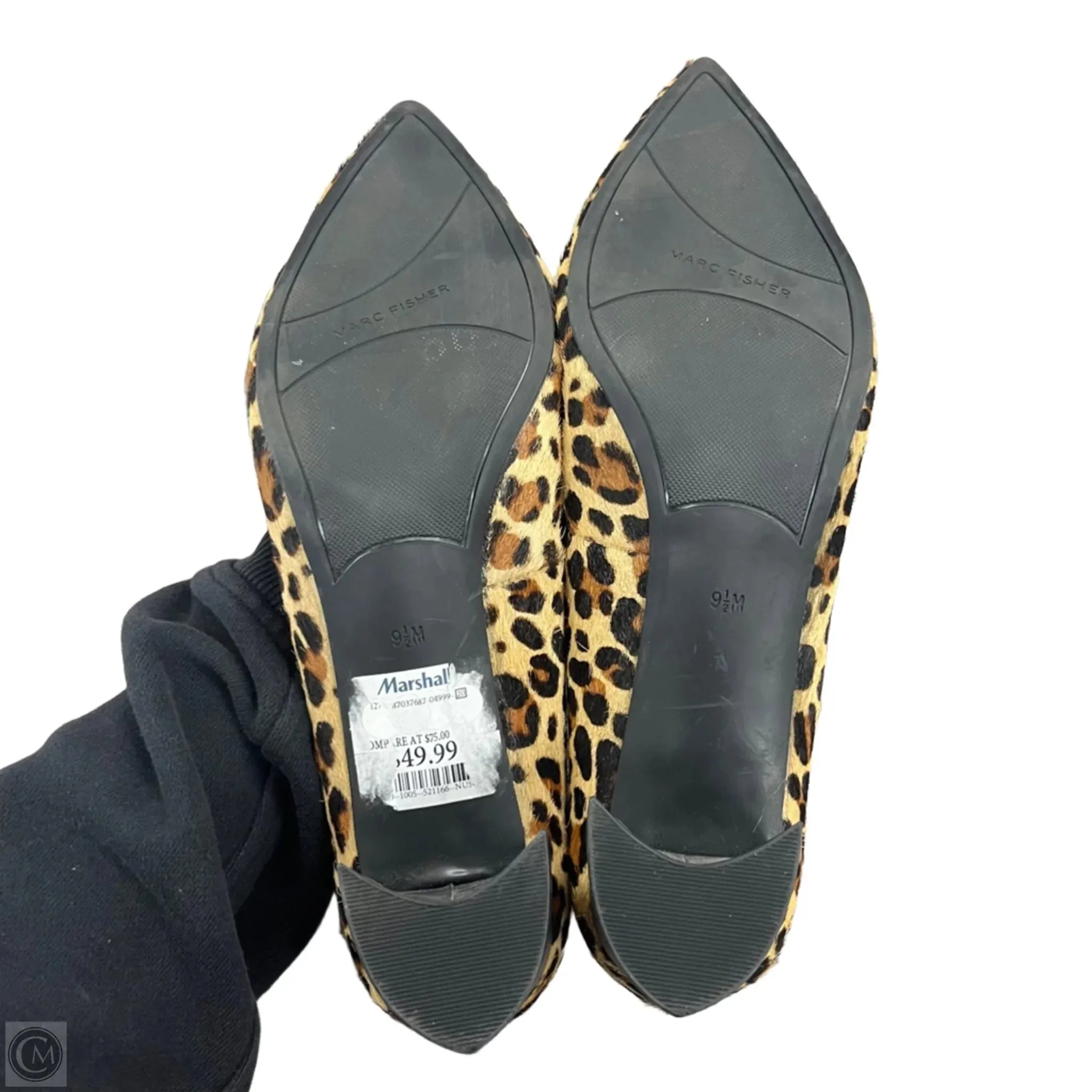 Shoes Heels Block By Marc Fisher In Leopard Print, Size: 9.5 marc-fisher