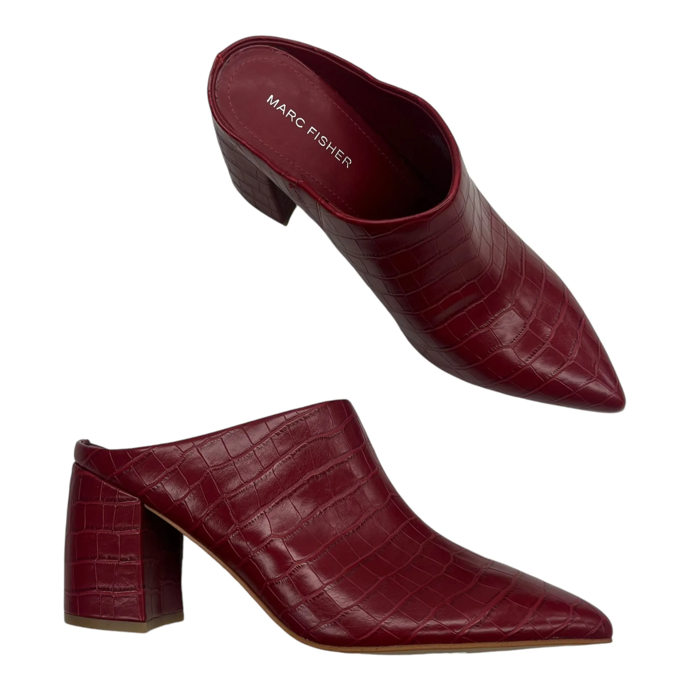 Shoes Heels Block By Marc Fisher In Red, Size:8 marc-fisher