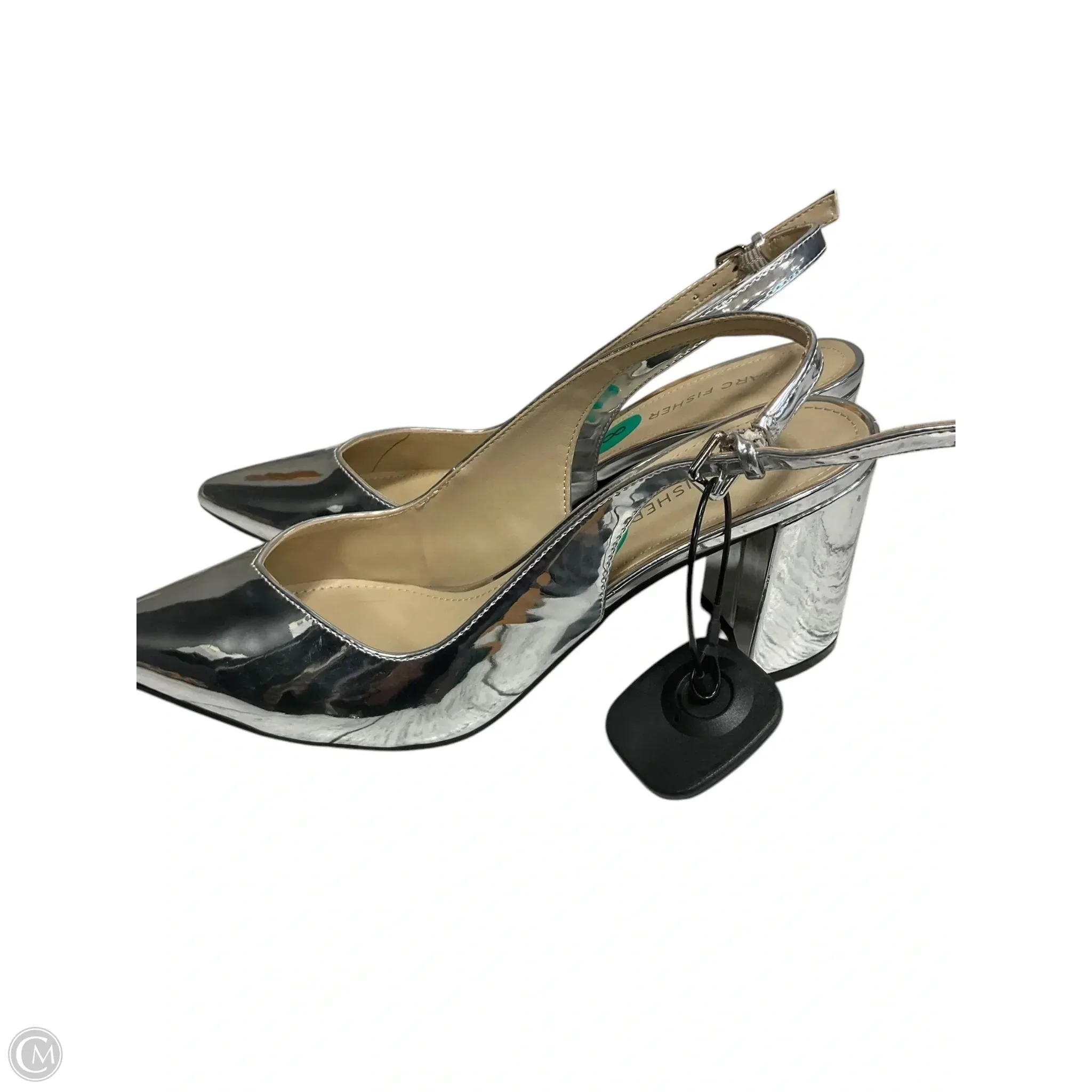 Shoes Heels Block By Marc Fisher In Silver, Size: 8 marc-fisher